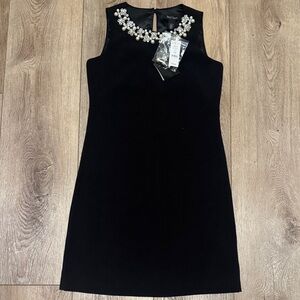 White House Black Market Black Dress with Jewel Embellishments